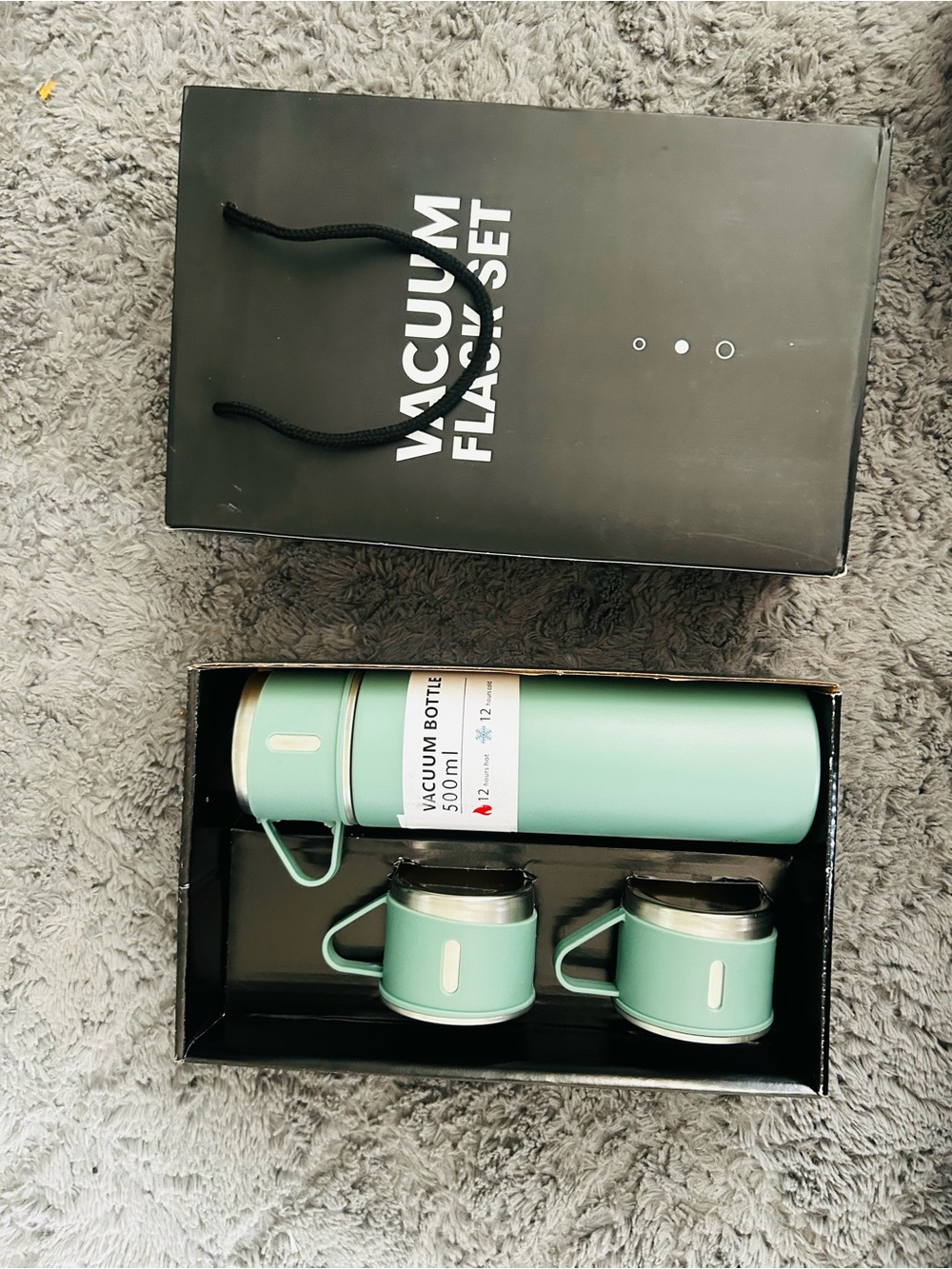 Source Unknown Mint Green Vacuum Bottle and Mug Set